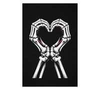 Puzzle pour Adultes75x50cm/1000pcs Skeleton Heart Hands Puzzle pour Adultes, Jeu De Réflexion pour Améliorer La Mémoire, Cadeau d'anniversaire, Présents, 75x50cm/1000pcs