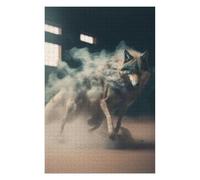 Puzzle pour Adultes75x50cm/1000pcs Wolf in Smoke-3 Puzzles pour Adultes - Jouets Anti-Stress - Assemblage De Motifs - Cadeaux De Réduction du Stress 75x50cm/1000pcs