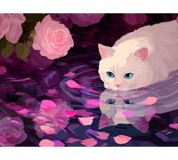 Puzzle pour Adults 1000 Pièces, éTang pour Chats, Jigsaw Bois de YHPGL4-585 | Impossible Difficile Puzzles, Pièces de Puzzle Irrégulières, Complexe éducatif Défi, Divertissement Familial Stimulant