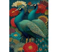 Puzzle pour Adults 2000 Pièces, Paon Aux Fleurs, Jigsaw Bois de YHPGL4-370