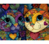 Puzzle pour Adults 5000 Pièces, Chat Abstrait, Jigsaw Bois de YHPGL4-586 | Impossible Difficile Puzzles, Pièces de Puzzle Irrégulières, Complexe éducatif Défi, Divertissement Familial Stimulant
