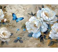 Puzzle pour Adults 5000 Pièces, Fleurs Blanches Papillons, Bois de YHPGL425