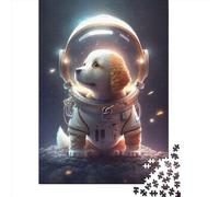 Puzzle pour Astronaute Space Labrador 500 pièces Puzzles Puzzle en Bois pour Adultes et défi Familial 500 pièces (52x38cm)