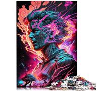 Puzzle pour brûler du néon Humain 1000 pièces pour Adultes Cadeaux Puzzle en Bois Puzzle pour Jeu éducatif Jouet de défi (50 x 75 cm)