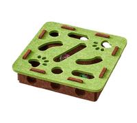 Puzzle pour Chat - Jeu de Piste Labyrinthe 30 x 30 x 7,5 cm, d'enrichissement à gratter, Tunnel de Piste de Cloche, entraînement Physique | de Dentition interactif pour, Chiot