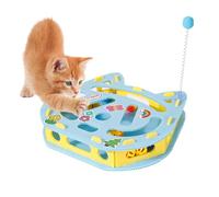 Puzzle pour chats avec clochettes et leurres, jouet interactif pour chats | Temps A et entraînement comportemental après repas zone de jeu
