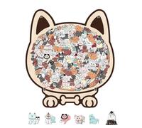 Puzzle pour chien en bois, 135 pièces, puzzle mignon et amusant pour les amoureux des chiens, pour la décoration familiale et les projets d'apprentissage lors des fêtes