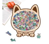 Puzzle pour chien - Jouet coloré Morandi de 115 pièces | Jeu d'activités pédagogiques pour le développement du cerveau, motif animal fait à la main, construction en bois durable, lisse