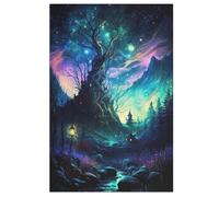 Puzzle pour Enfants 1000pcs, Arbre de Vie Cosmique Puzzle, Puzzles en Bois- Kit Bricolage Relax Puzzles Jeux pour Adolescents Et Adultes Cadeaux （78×53cm）