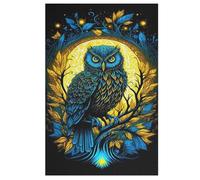 Puzzle pour Enfants 1000pcs, Hibou Puzzle, Puzzles en Bois- Kit Bricolage Relax Puzzles Jeux pour Adolescents Et Adultes Cadeaux （78×53cm）