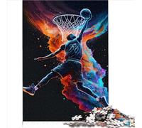 Puzzle pour Enfants Basketball Sport coloré 1000 pièces Puzzle pour Adultes Puzzles en Bois pour Adultes et Enfants à partir de 12 Ans Jeu de défi Unique 1000 pièces (50 x 75 cm)