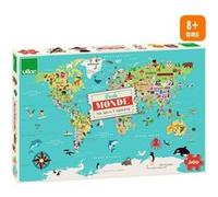 Puzzle pour enfants - Carte du monde - 500 pcs Multicolore G