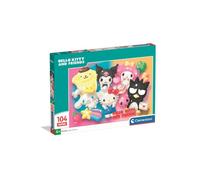 Puzzle pour enfants CLEMENTONI 104 pièces Hello Kitty et ses amis 48,5 x 33,5 cm