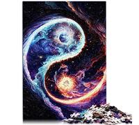 Puzzle pour Enfants Feu et Glace Yin et Yang 1000 pièces Puzzles pour Adultes et Enfants Puzzle en Bois pour Adultes Famille Grands Cadeaux pour Noël / 75 * 50 cm.