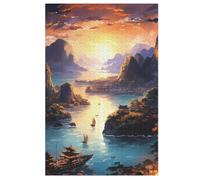 Puzzle pour Enffourmis 1000pcs, Halong Bay, Vietnam Puzzle, Puzzles en Bois- Kit Bricolage Relax Puzzles Jeux pour Adolescents Et Adultes Cadeaux (78×53cm)