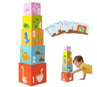 Puzzle Pour | Kit de Construction avec Boîte - avec Cartes pour Correspondance Couleurs Éducatives Empilables,Pour Garçons Jeux à La Maison Voyage Asile