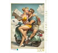 Puzzle · pour Le conducteur du Scooter - Un Baiser Chaud | 1000 pièces · Format assemblé 64 × 48 cm · CALVENDO Puzzle