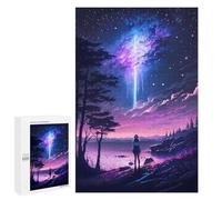 Puzzle pour les Adolescents 1000 PCS Comet Rain Galaxy Scènes Puzzle pour Adultes Jouets Anti-stress pour Divertissement Famille Interaction Parents Et Enfants 1000 PCS