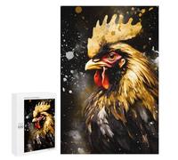 Puzzle Pour Les Adolescents 1000 PCS Golden Rooster Portrait Puzzle Jouet Décoration Murale Décoration De La Maison Cadeaux Unique D'anniversaire Et Noël 1000 PCS