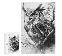 Puzzle Pour Les Adolescents 1000 PCS Great Horned Owl Puzzle Pour Adultes Jouet Décoration Murale Coupe Précision Jeu Stimulant Cadeaux 1000 PCS