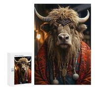 Puzzle Pour Les Adolescents 300 PCS Bisons Festive Knit Puzzle Pour Adultes Jeux Relaxants Course De Vitesse Manuel Défi À Compléter 300 PCS