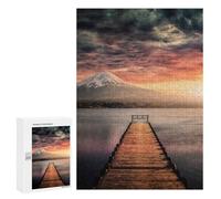 Puzzle pour les Adolescents 300 PCS Mont Fuji Sunset Puzzle pour Adultes Jeu Famille Décoration Défi Terminer 300 PCS