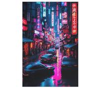 Puzzle PPZYY 1000 Pièces Tokyo, Japon - Puzzle en Bois, Décoration de Maison - Pour Adultes et Enfants à partir de 12 ans