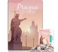 Puzzle Prague 1000 pièces pour Adultes et Adolescents, Jeu Stimulant et Jeu Familial idéal comme Cadeau pour Toute la Famille 38x26cm