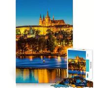 Puzzle Prague pour Adolescents 1000 pièces Stimule la mémoire Détente Lente Bords Nets Idée Cadeau de Noël 38x52cm