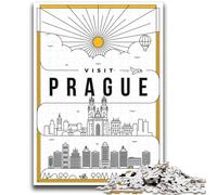 Puzzle Prague République Tchèque 1000 pièces pour Adultes et Adolescents, stimule Le Cerveau, Jouets addictifs pour cultiver la Patience, décoration Parfaite 2000 pièces (70x100cm)