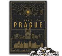 Puzzle Prague République Tchèque pour Adolescents 1000 pièces, pour Les 14 Ans et Plus, Jeux Amusants, activités Amusantes à la Maison, Cadeaux d'anniversaire, Cadeaux de Voyage 1000 pièces (50x75cm)