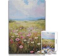 Puzzle Prairie 1000 pièces pour Adultes - Apprentissage ludique et activité Cognitive pour des Surprises joyeuses - Dimensions:38x26cm