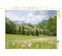 Puzzle · Prairie de Crocus au Piz Sorega | Paysage printanier dans les Dolomites · 1000 pièces · Format assemblé 64 × 48 cm · CALVENDO Puzzle