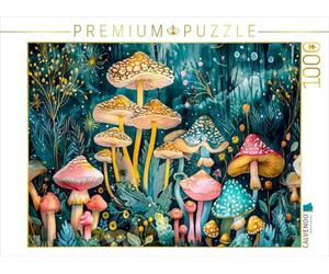 Puzzle · Prairies Fleuries de Champignons avec araignée | Prairies fleuries de champignons avec araignée · 1000 pièces · Format assemblé 64 × 48 cm · CALVENDO Puzzle