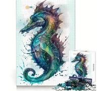 Puzzle précieux Hippocampe 1000 pièces pour Adolescents, Jeu intellectuel, Moments en Famille, qualité supérieure, Cadeau Unique (38x52cm)