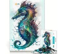 Puzzle précieux Hippocampe 1000 pièces pour Adultes, Jouet Intelligent, Passe-Temps à la Maison, Bords Lisses, Objet de Collection (38x26cm)