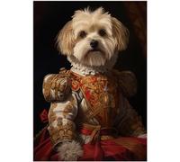 Puzzle Prince royal havanais 300/500/1000 pièces - Portrait royal d'animal domestique cadeau pour propriétaire havanais (1000 pièces (50 × 75 cm)