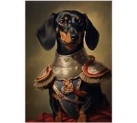 Puzzle Prince royal teckel 300/500/1000 pièces - Portrait royal d'animal domestique cadeau pour propriétaire de teckel (1000 pièces (50 × 75 cm)