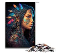 Puzzle Princesse Amérindienne Adulte 1000 Pièces Puzzle en Bois pour Enfants à partir de 12 Ans Jeu Défiant 1000 PCS