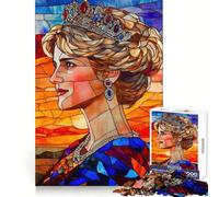 Puzzle Princesse Diana en vitrail 1000 pièces pour Adolescents, développement de la mémoire, Jeu d'intérieur, découpe Fine, Père Noël, Cadeau 38x52cm