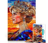 Puzzle Princesse Diana en vitrail pour Adultes, 1000 pièces, Jouet Smart Reason, Lien Familial, Bords Lisses, présentation Artistique 50x75cm