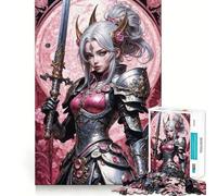 Puzzle Princesse Guerrière Radieuse pour Adolescents 1000 Pièces Jeu de Réflexion Détente Cadeau Exquis (50x75cm)