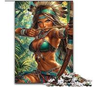 Puzzle Princesse Indienne 1000 pièces pour Adultes, Jeu Stimulant, idéal comme Cadeau pour Toute la Famille 26x38cm