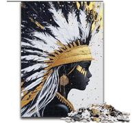 Puzzle Princesse Indienne Dorée pour Adultes et Ados, 1000 pièces, Jeu Stimulant et Jeu en Famille, Collection Artistes, Beaux-Arts pour Les 14 Ans et Plus (50x75cm)