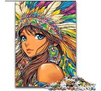 Puzzle Princesse Indienne pour Adultes 1000 pièces, pour Les 14 Ans et Plus, Jeux Amusants, activités à la Maison, Cadeaux d'anniversaire, Cadeaux de Voyage (26x38cm)