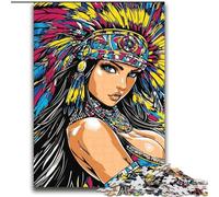 Puzzle Princesse Indienne pour Adultes, 2000 pièces, Art intéressant, réduction du Stress, liste de souhaits avec Père Noël, pour Les 14 Ans 70x100cm