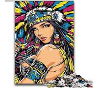 Puzzle Princesse Indienne pour Adultes et Adolescents, Jeu Familial Anti-Stress, Défi Difficile, Cadeaux pour Amis et Famille (70x100cm)