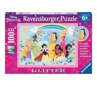 Ravensburger Puzzle Enfant 100 pièces XXL – Princesses Disney (Collection Paillettes) Dès 6 Ans