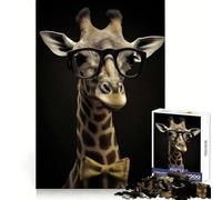 Puzzle Professeur Girafe 1000 pièces pour Adultes Stimule la mémoire Moment de détente Assemblage d'image Belle œuvre d'art 38x26cm
