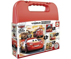 Puzzle progressif CARS - Malette de 4 puzzles - Educa - 12-16-20-25 pieces